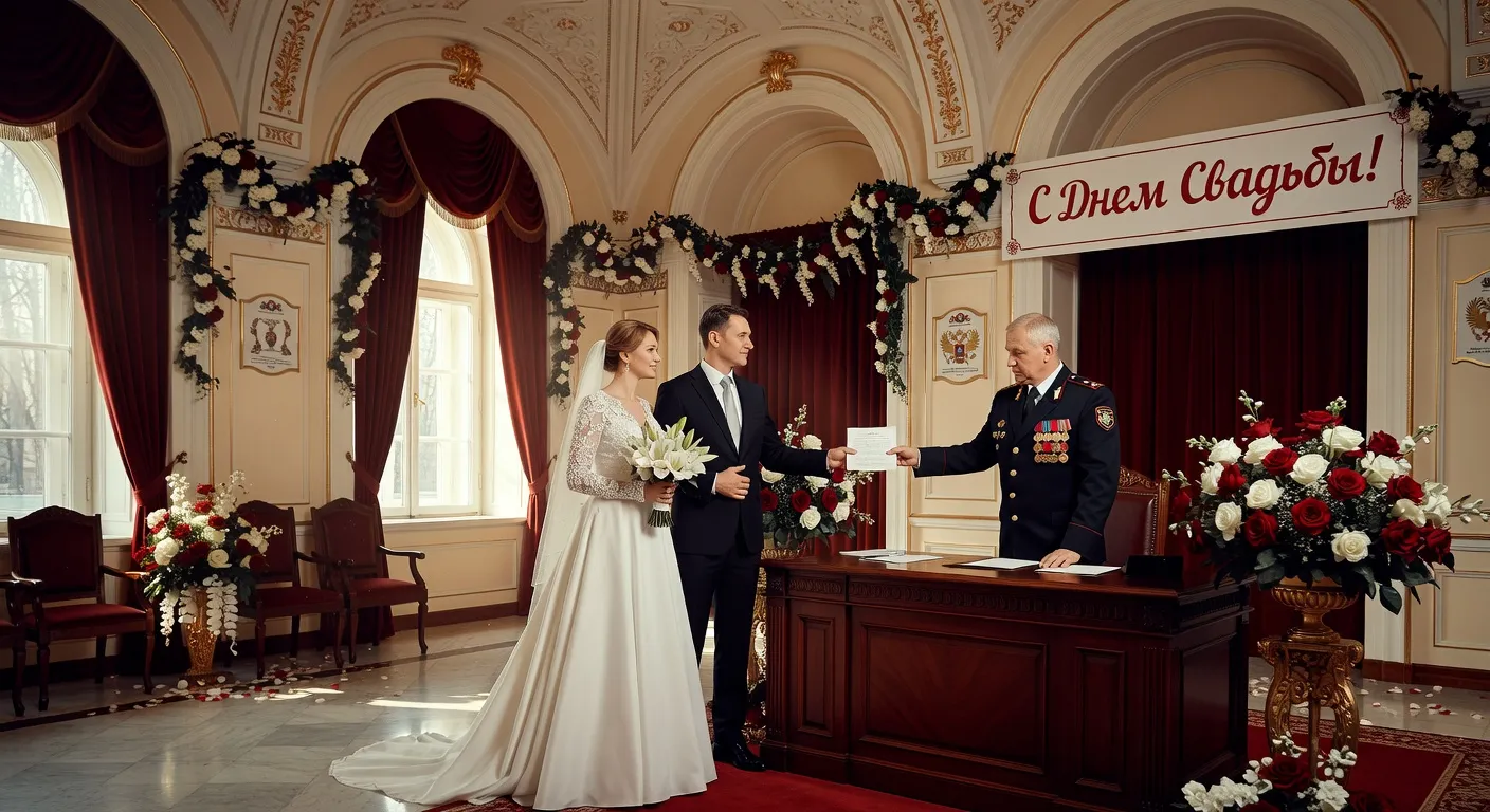 Ceremonia de boda en ZAGS ruso