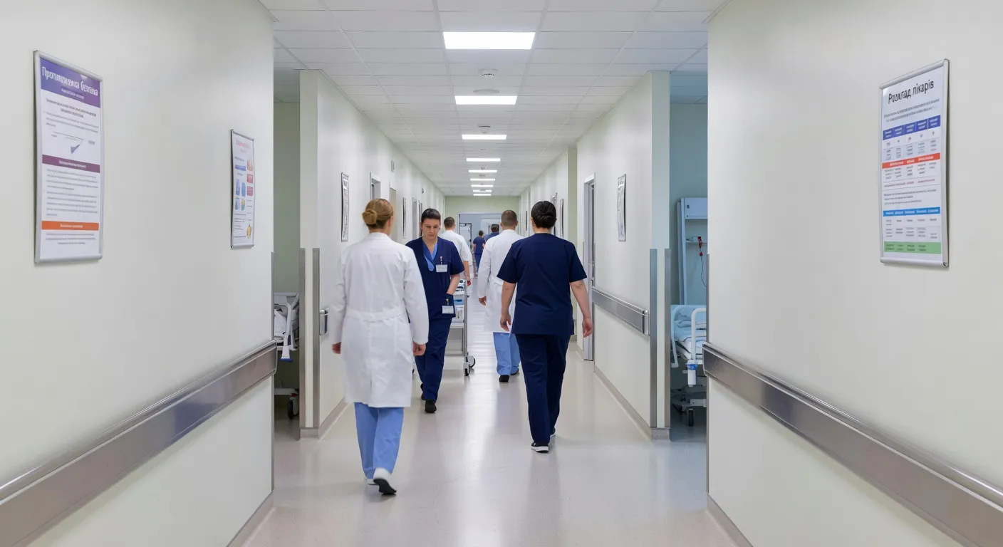 Hospital corridor in Ukraine