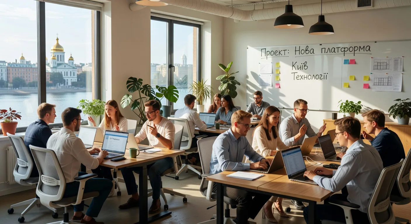 Modern office in Kyiv with professionals